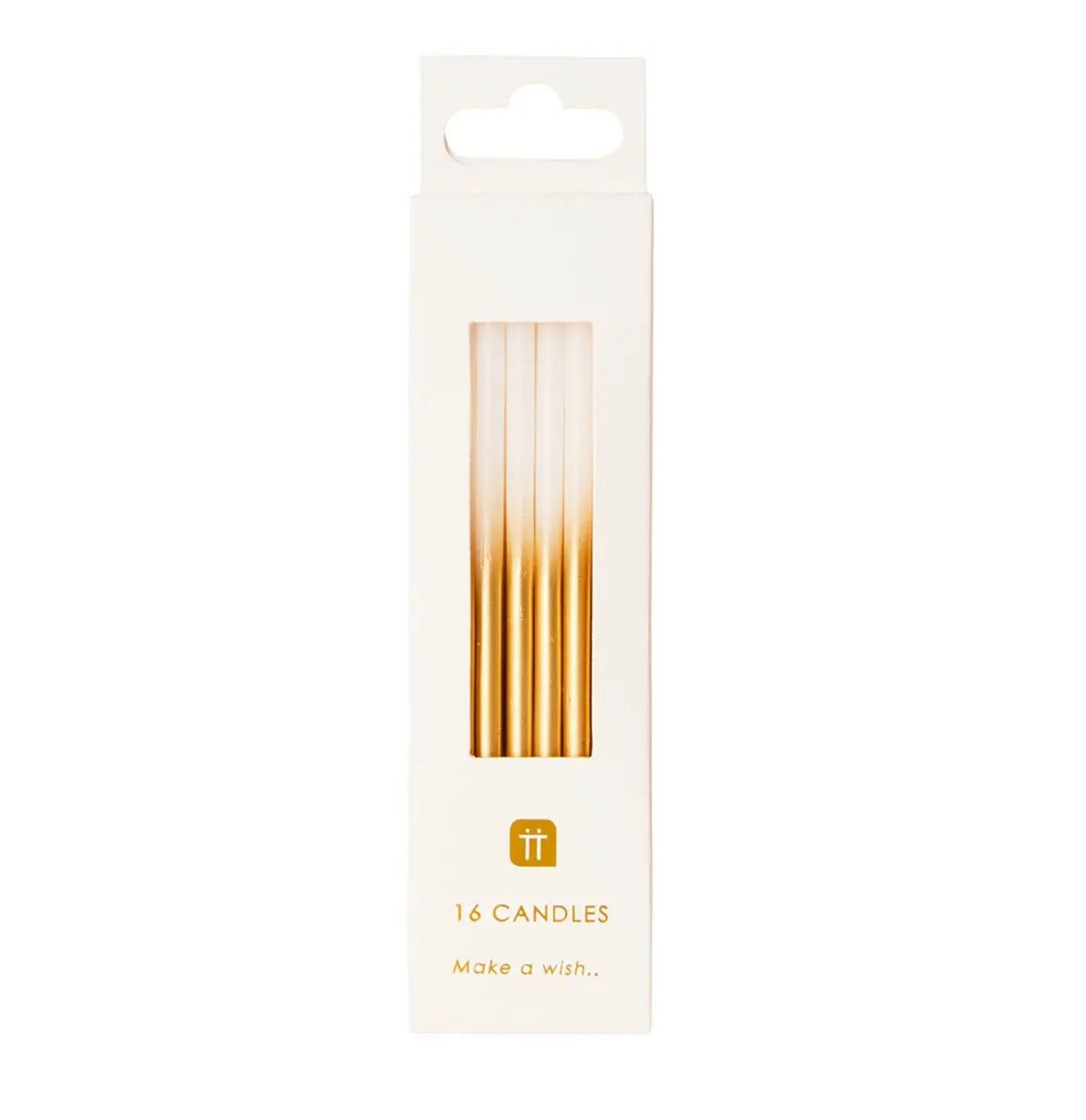 Countryside Cakery Thunderbay | White and Gold Ombre Candles
